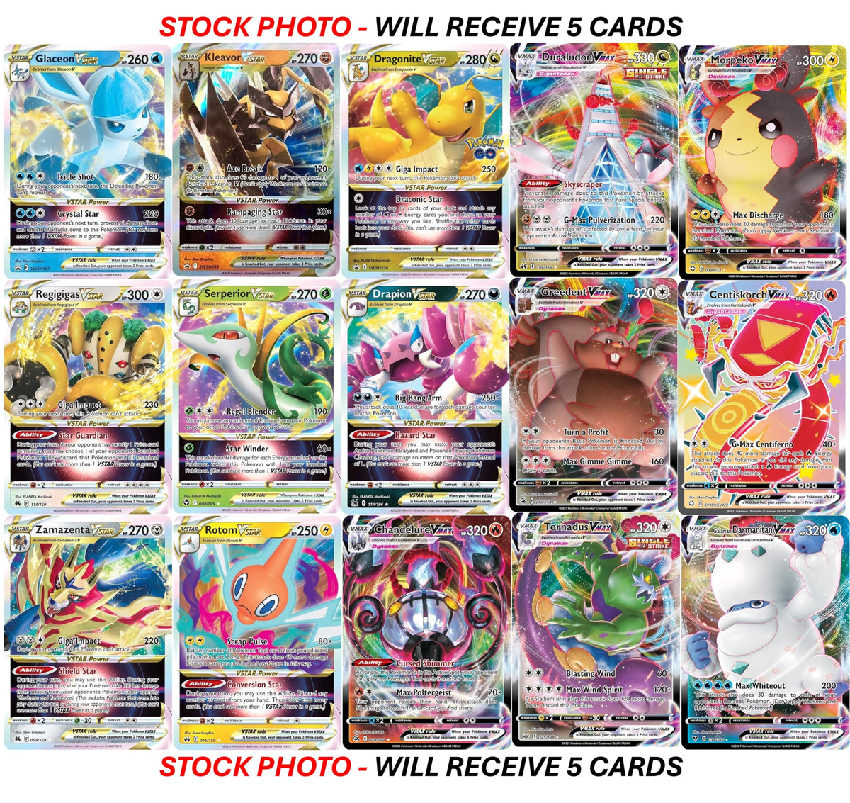 Pokemon 5 VMAX/VSTAR Card Lot C512726